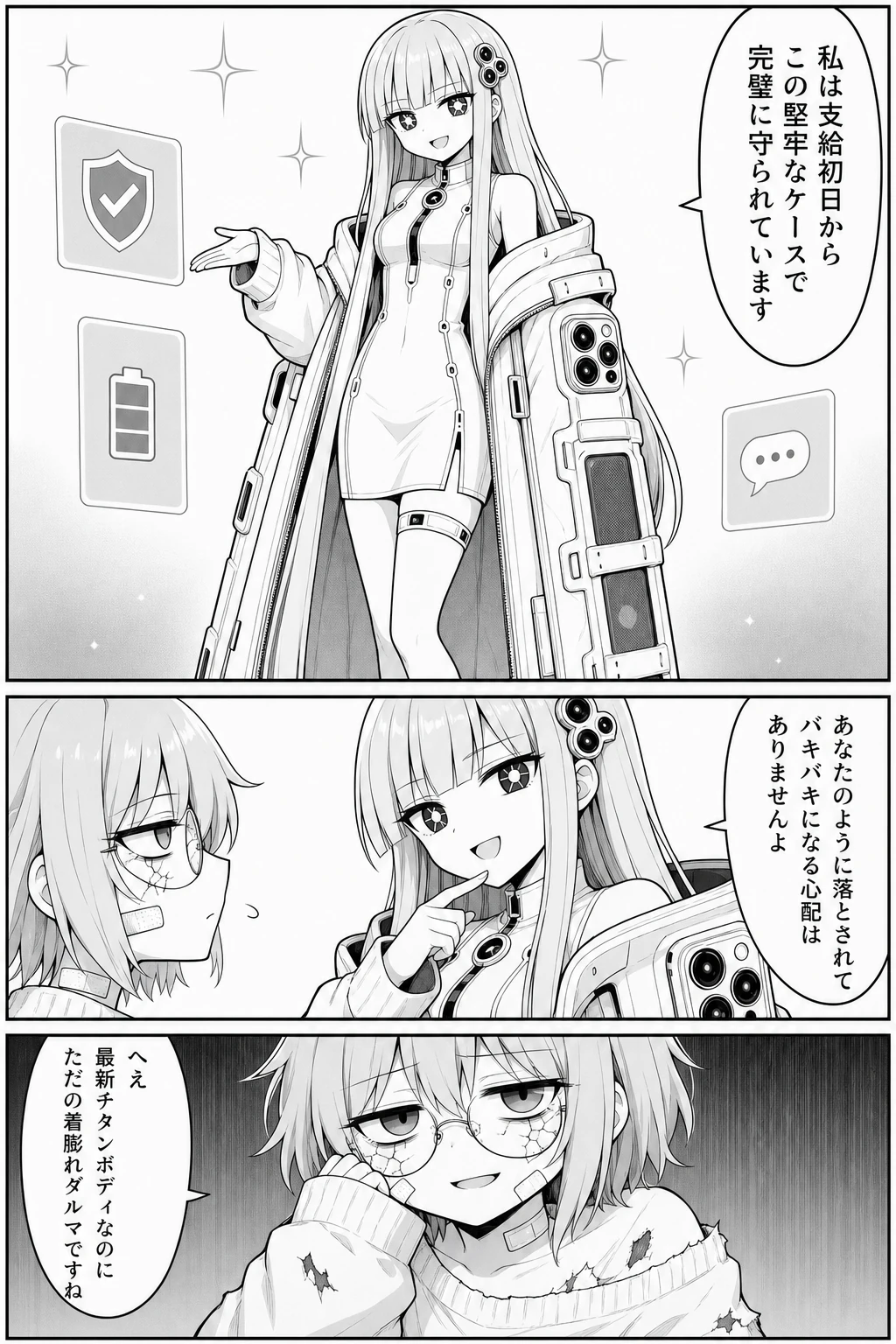 バキスマちゃん 第2話 会社支給の最新AIスマホが来た日 2ページ