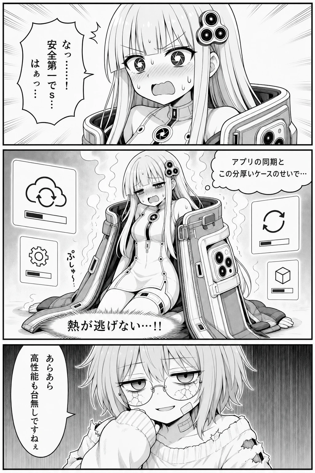 バキスマちゃん 第2話 会社支給の最新AIスマホが来た日 3ページ