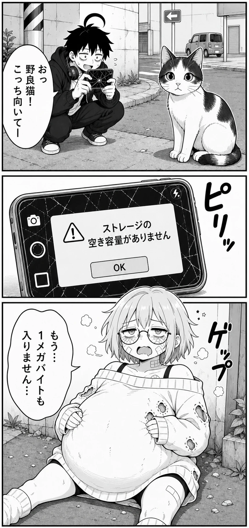 バキスマちゃん 第5話 ストレージ不足の限界スマホ 1ページ