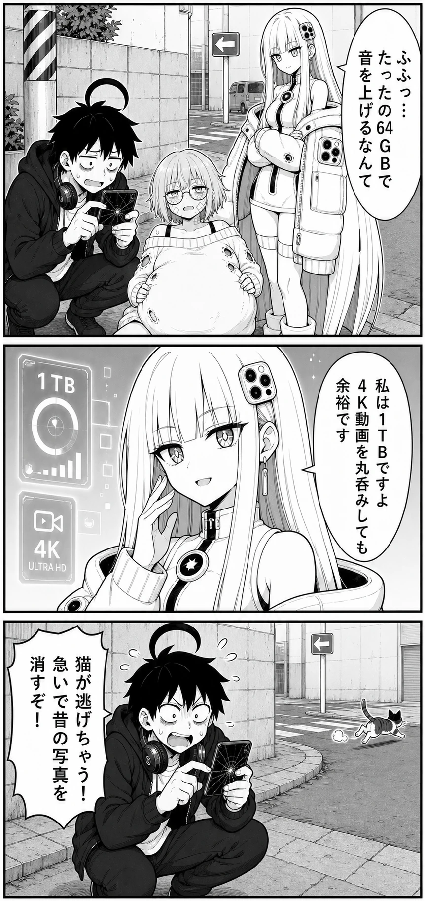 バキスマちゃん 第5話 ストレージ不足の限界スマホ 2ページ