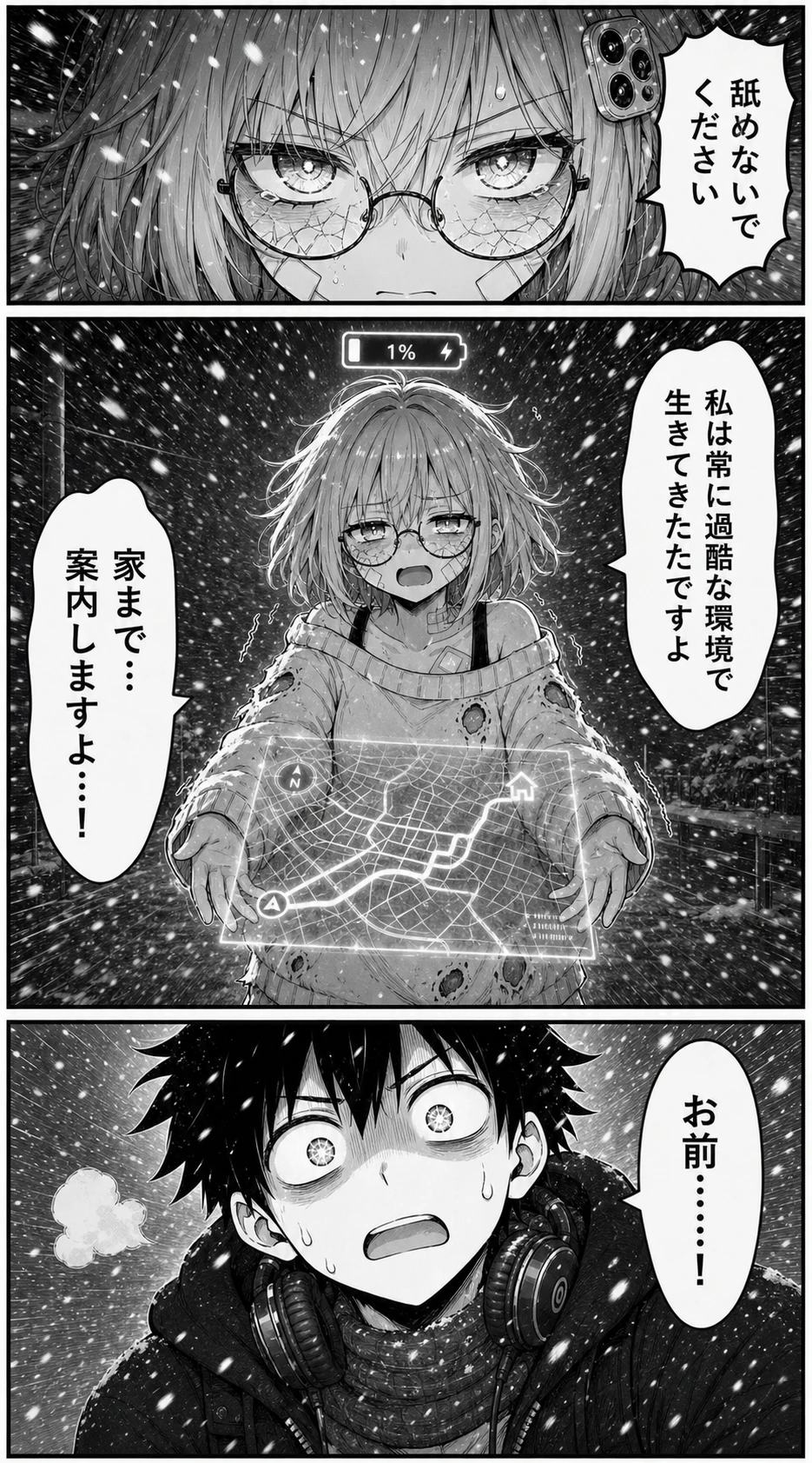 バキスマちゃん 第9話 寒すぎる夜とバキバキスマホ 4ページ