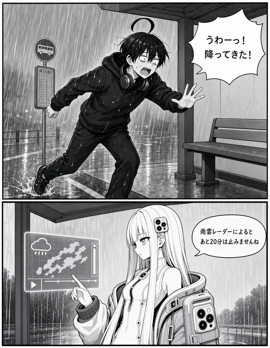 バキスマちゃん 番外編1 雨雲レーダーと古い写真 1ページ