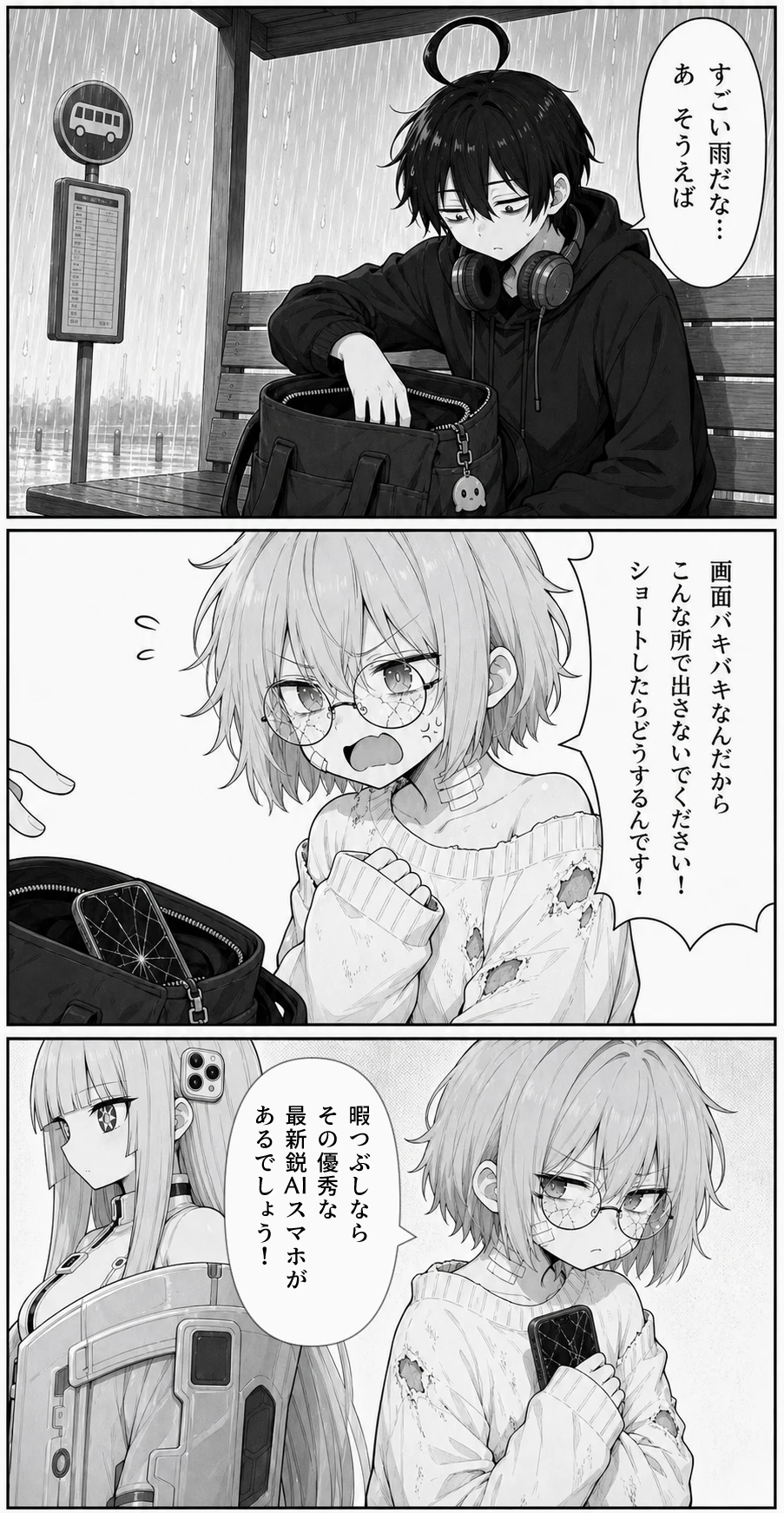 バキスマちゃん 番外編1 雨雲レーダーと古い写真 3ページ
