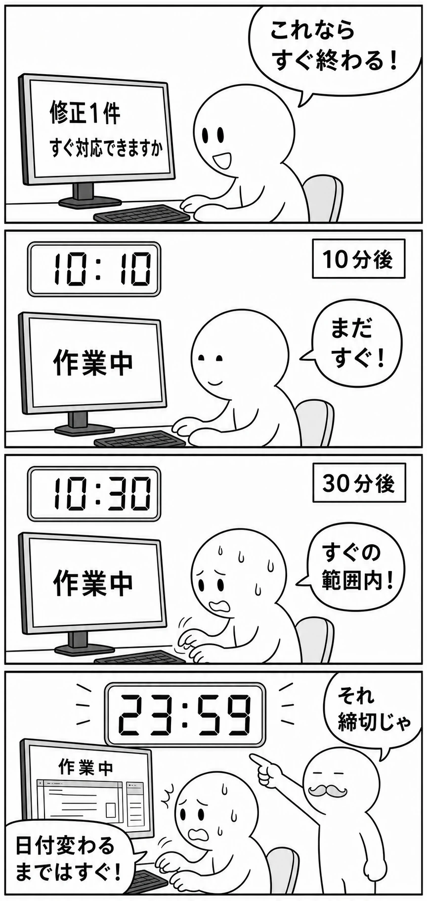 今日もバグってる 第18話 すぐ終わる 1ページ