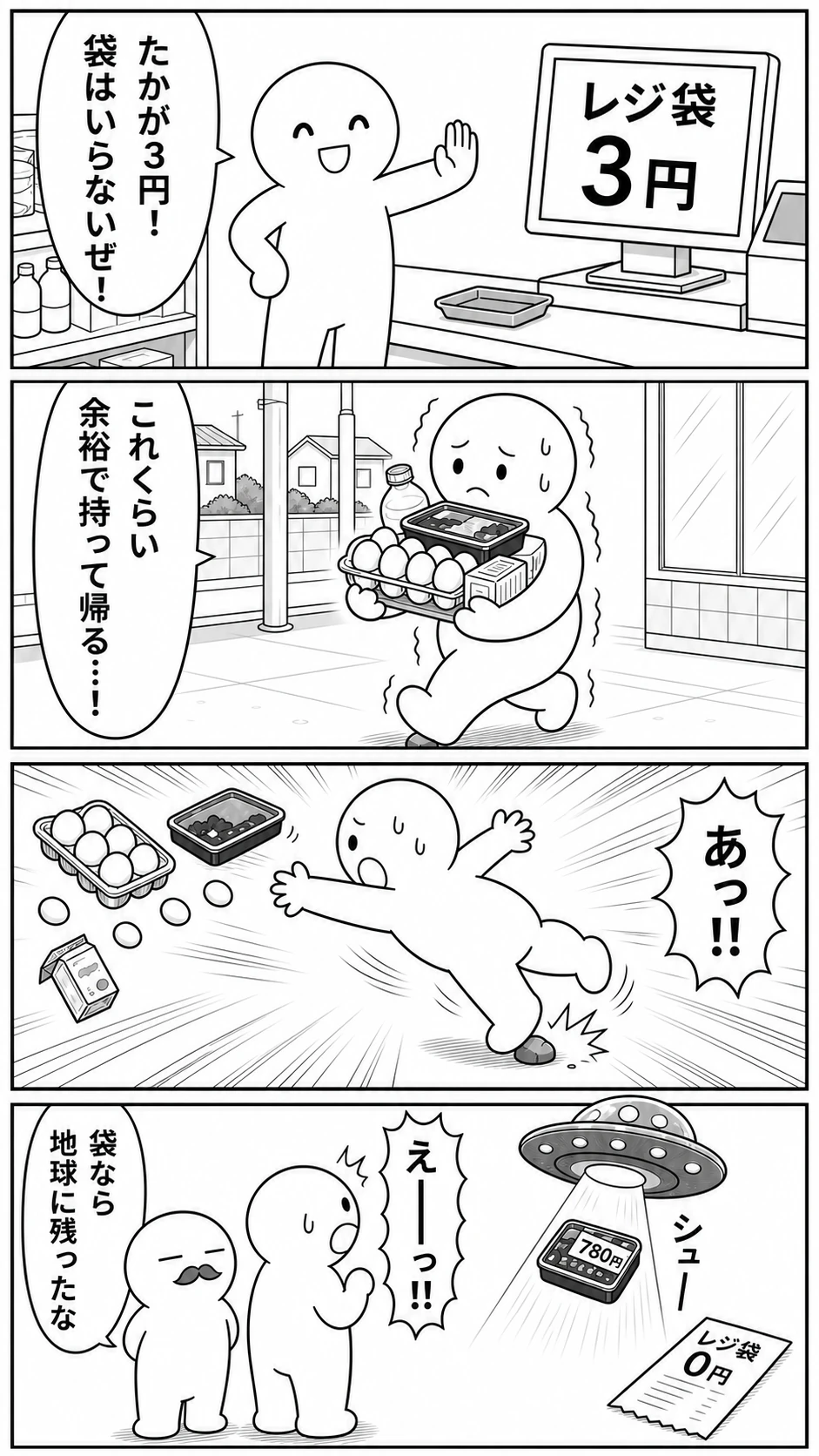 今日もバグってる 第52話 レジ袋3円 1ページ