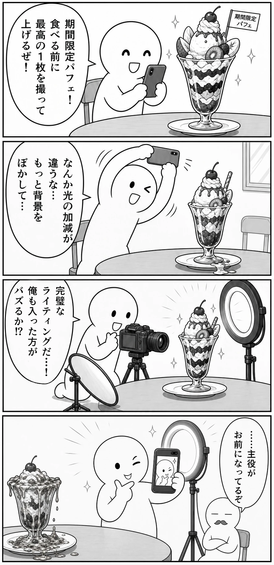 今日もバグってる 第60話 写真待ちのパフェ 1ページ