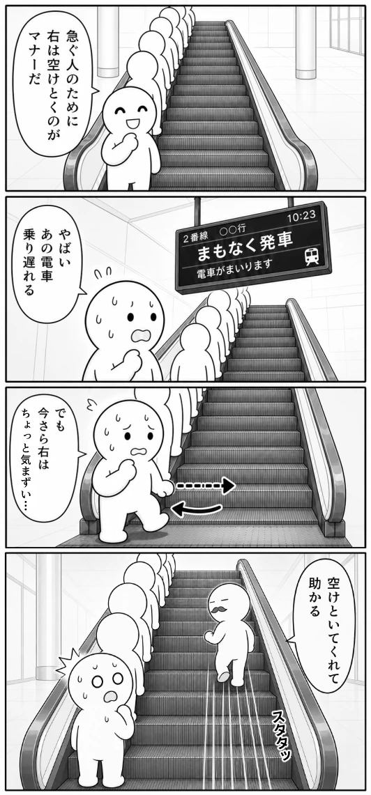 今日もバグってる 第77話 急ぐ人のための右側 1ページ
