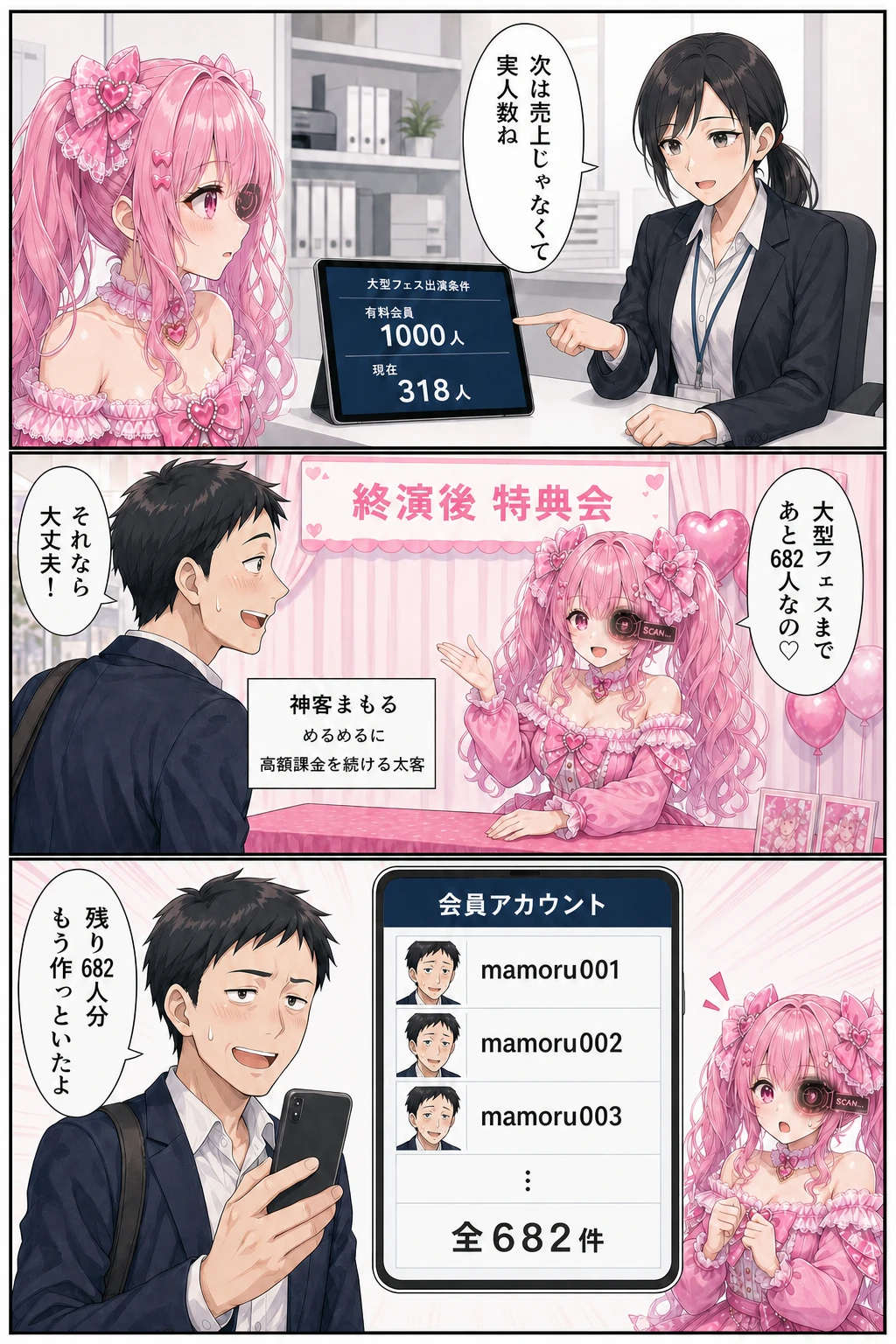めるめる 第11話 太客では買えない1000人 1ページ