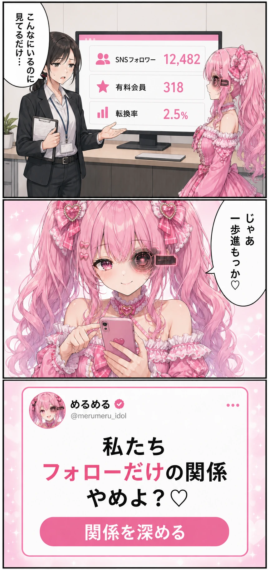 めるめる 第12話 フォローだけの関係 1ページ