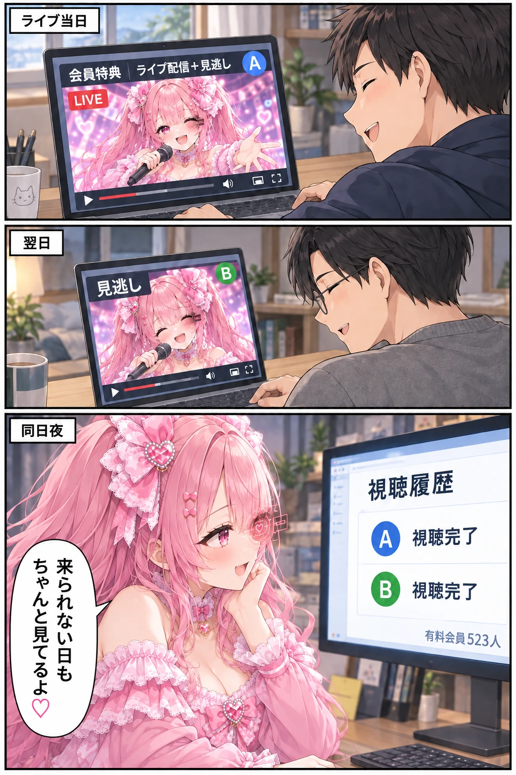 めるめる 第14話 在宅でも見えてるよ 2ページ